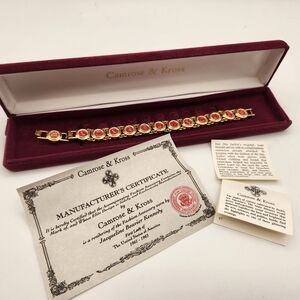 Camrose & Kross Gold-Tone Red Medal Bracelet